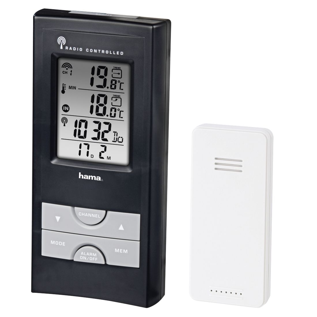 Hama EWS-165 - Zwart - Weerstation - Batterij/Accu