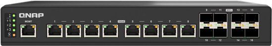 QNAP QSW-IM3216-8S8T netwerk-switch Managed 10G Ethernet (100/1000/10000) Zwart
