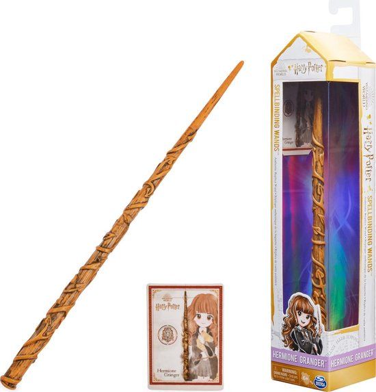 Harry Potter Hermelien Griffel Toverstaf - 30cm - Met Spreukenkaart