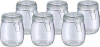Zeller Voorraadpot/bewaarpot Alfie - 6x - 750 ml - glas - beugelsluiting