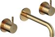 Hotbath Wastafelmengkraan Cobber Inbouw 2-hendel Gebogen 18 cm Gepolijst Messing