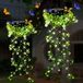 Lampes solaires avec plantes artificielles, lot de 2, 66 LED, étanche, vert citron