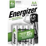 Energizer Power Plus 2000 mAh AA Oplaadbare Batterijen (4 stuks)