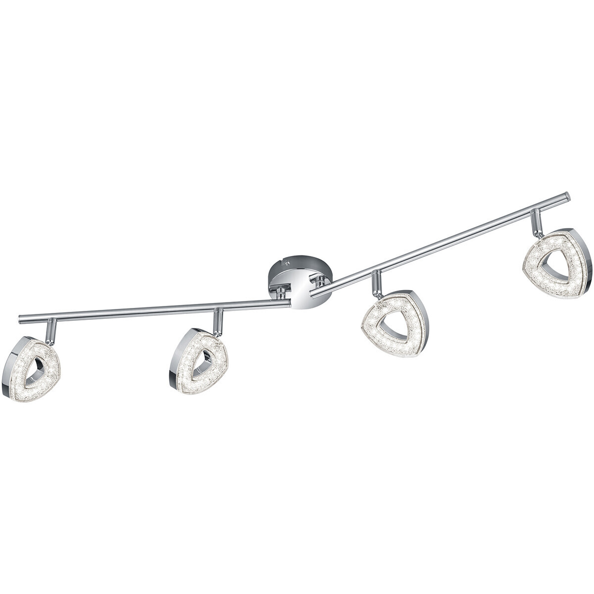 BES LED LED Plafondspot - Trion Turon - 16W - Warm Wit 3000K - 4-lichts - Rond - Mat Chroom - Aluminium