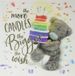 Me To You Bear 3D Holografische Verjaardag Cake Card