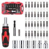 Amazon Basics Ratelsleutel, magnetisch, 41-delige set, zilverkleurig