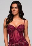 Ombre LARICA Jurk - Rits - Jurk Bordeaux S