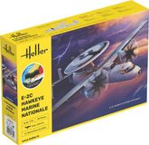Heller Modelbouwpakket Vliegtuigen - 58302 Grumman E-2C Hawkeye Marine Nationale - Frans Propellervliegtuig - Starter Kit Plastic - 1:72 - Modelbouw