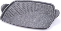 Moneta Alluflon Griglia Rettangolare Stone 25x35 cm Aluminium Grillplaat Grijs