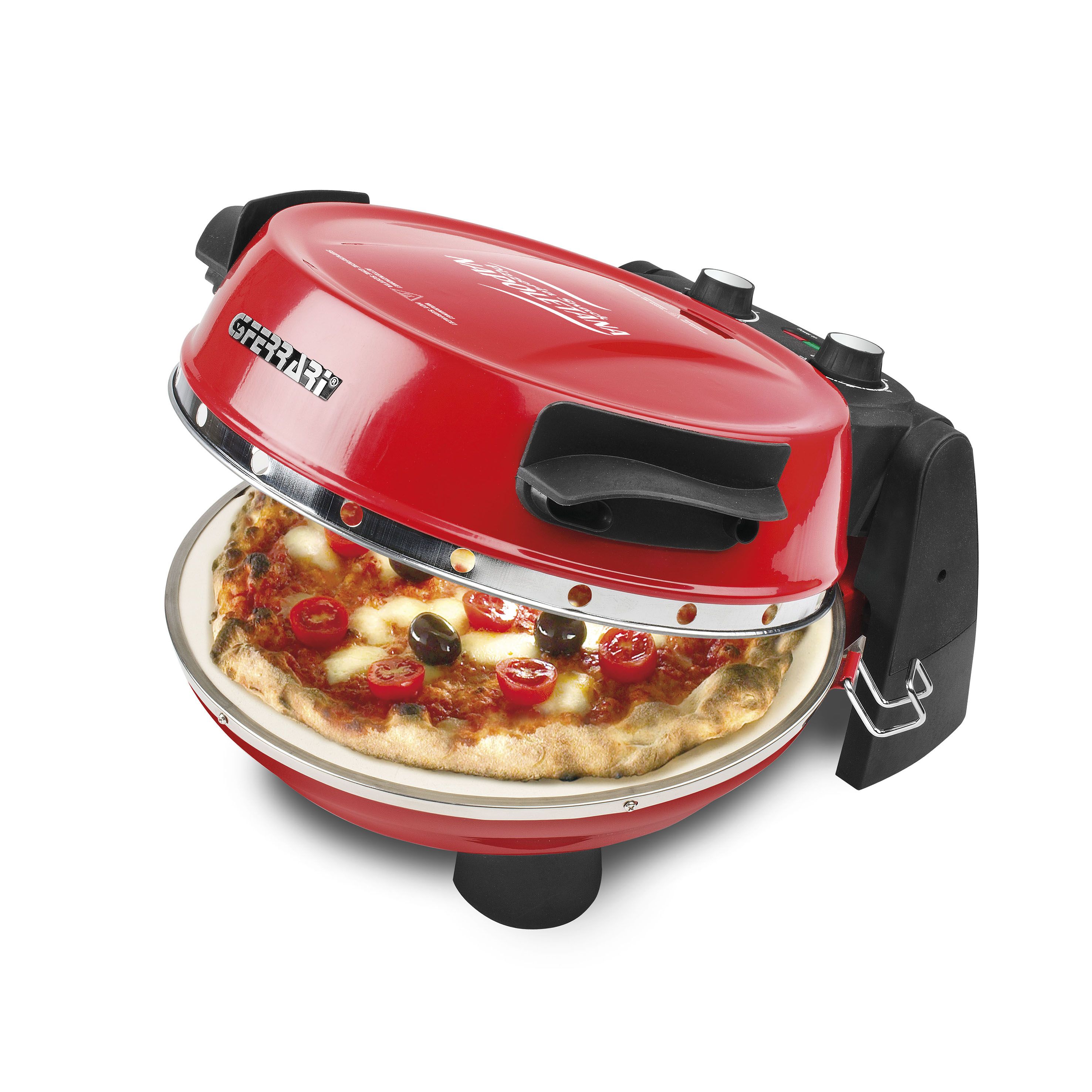 G3 Ferrari Pizzeria Snack Napoletana Pizza Oven - 1200W - Black/Red