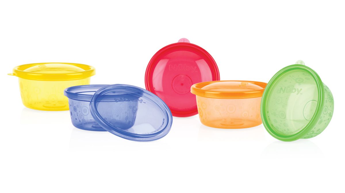 Nuby - Herbruikbare Voedingsbakjes - 6 stuks - 300 ml - Multi