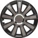 Wieldop Albrecht Wieldoppenset voor stalen velgen 15 inch 49405 zwart/grijs