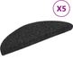 vidaXL - Trapmatten - Zelfklevend - 5 stuks - 56x17x3 cm - Zwart