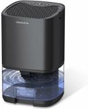 Économe en énergie, portable, déshumidificateur silencieux avec arrêt automatique et 7 lumières colorées, adapté aux chambres et salles de bain.