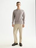 Scotch & Soda Heren Sweater Grijs Katoenmix Regular Fit