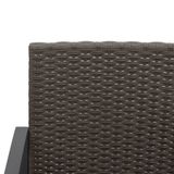vidaXL Ensemble de jardin 5 pièces avec coussins, marron, en rotin PP