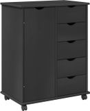 vidaXL Armoire roulante 63,5 x 39 x 79 cm Bois de pin massif Gris