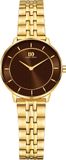DANISH DESIGN Lana IV97Q1294 Montre femme Analogique Quartz Acier Doré Marron Verre minéral 3 ATM