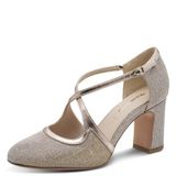Tamaris Escarpins dorés et beige pour femme, Lt Gold Glam, 39 EU