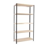 Simon Rack Metalen stelling 1800x800x400 mm - Comfort | 5 niveaus, Metalen legbord, 100 kg buigbelasting, Corrosiewerende coating, Montage met schroeven, Antraciet/Wit