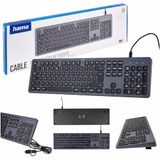 Hama bekabeld toetsenbord CK-400 zwart en grijs