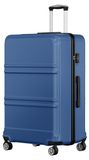 Valise - Valise rigide - ABS + PC - Léger - Roues doubles - Serrure TSA - 51,5 x 38 x 21 cm - Bleu