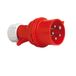 PCE PCE 40829L CEE-stekker met fasespatel, 16A, rood, los