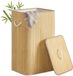 Songmics Wasmand – Bamboe – Met deksel – Uitneembare waszak