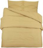 vidaXL Dekbedovertrekset 200x200 cm Taupe Microvezel