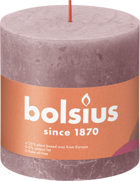 Bolsius Rustiek stompkaars 100/100 Ash Rose