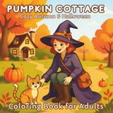 Pumpkin Cottage: Cozy Autumn & Halloween Coloring Book for Adults