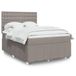 Maison Exclusive - Lit boxspring avec matelas, couleur taupe, 140x190 cm, rembourré
