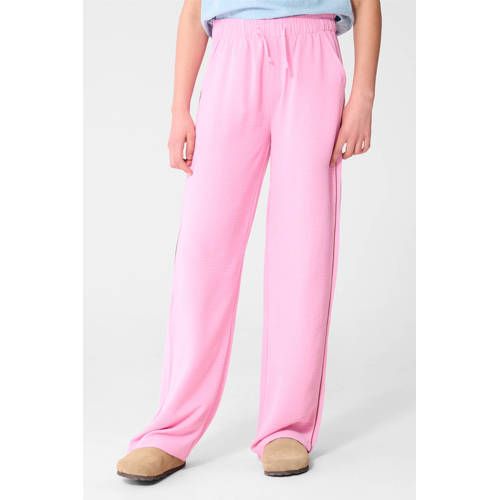Shoeby high waist casual broek lichtroze