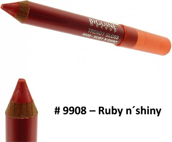 BIGUINE MAKE UP PARIS Trendy Gloss - Lip Gloss lippenstift kleur - 2,32g - 9908 Ruby n´shiny