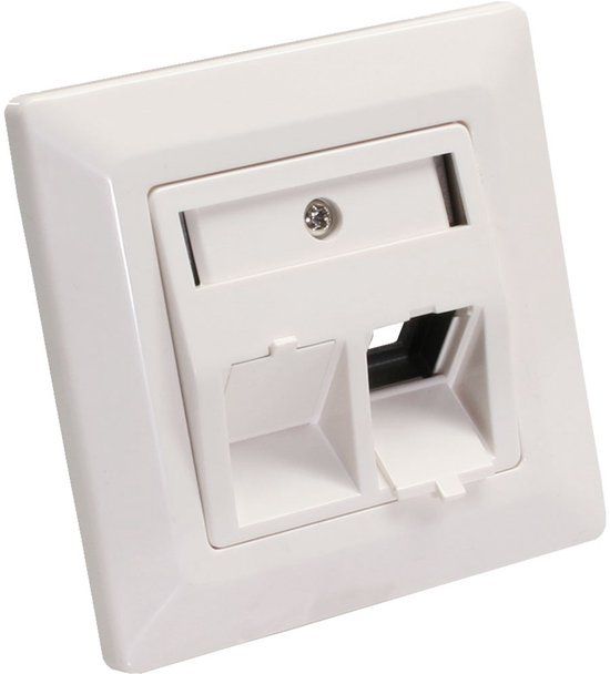 Logilink Wandcontactdoos voor 2 Keystone modules / wit (RAL9010)