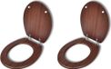 vidaXL Toiletbrillen met deksels 2 stuks MDF bruin