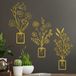 Elegant gouden decoratief metalen wandaccessoire (3 stuks), 23 x 48 cm