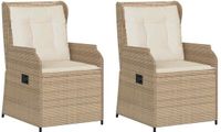 vidaXL Banc de jardin 2 places Beige Polyrattan