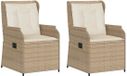 vidaXL Banc de jardin 2 places Beige Polyrattan