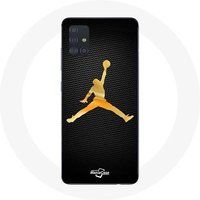 Maniacase Etui voor Samsung Galaxy A51 5G Air Michael Jordan Logo Geel