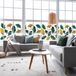 Ambiance Sticker Privacy raamfolie - Ginkgo herfstbladeren XL - Zelfklevend - Vinyl - Blauw/Geel/Groen - 40x200cm