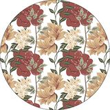 Bonateks, Ronde digitaal bedrukte muismat, antislip onderkant, voor kantoor en thuis, diameter: 22 cm