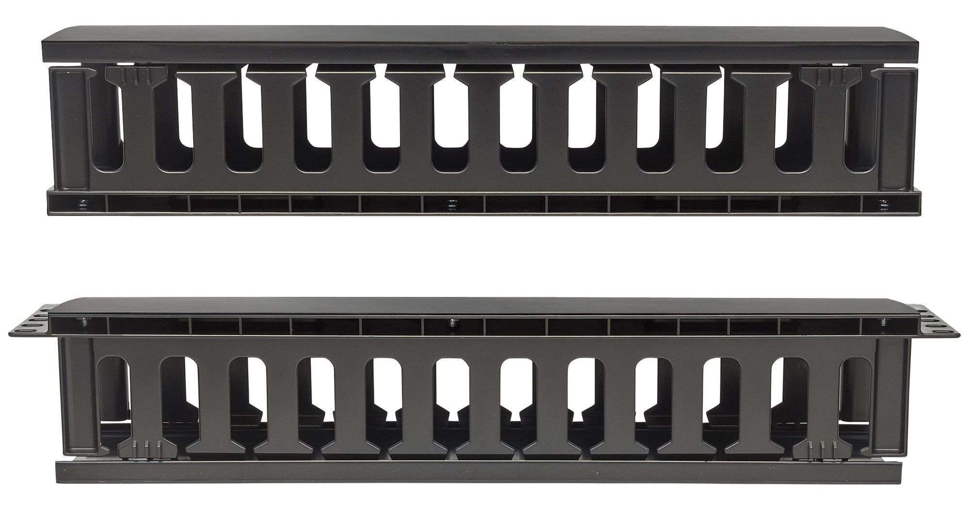 TLY TECHLY Cable Entry Panel 19" 2U with Cover - Black