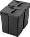 Emuca Recycle keukenlade prullenbakset Recycle hoogte 266mm, 2x15liter, 2x7liter, Plastic, Zwart