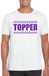 Bellatio Decorations Shoppartners Bv Wit Topper shirt in paarse glitter letters heren - Toppers dresscode kleding L