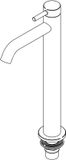 IVY Bond fonteinkraan model L 27,8 cm, geborsteld mat goud PVD