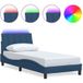 Maison Exclusive Sommier sans matelas « Hanko » bleu 80 x 200 cm en tissu