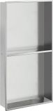 vidaXL Douchebak, zilverkleurig geborsteld, 32x62x9 cm, roestvrij staal