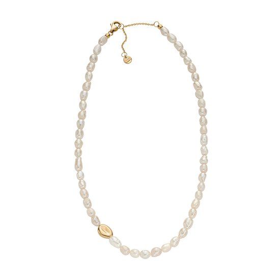 Skagen SKJ1824710 Agnethe Pearl Collier Dames - Goudkleurig - 18 cm