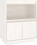 vidaXL Dressoir - 60x34x75 cm - Massief Grenenhout - Wit